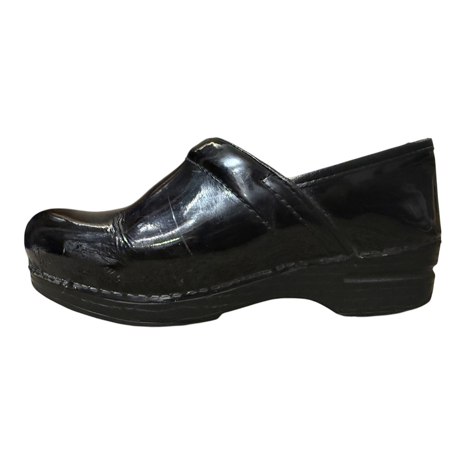 Dansko Professional Black Patent Leather Clogs Women’s Size 39 Nurse Work
