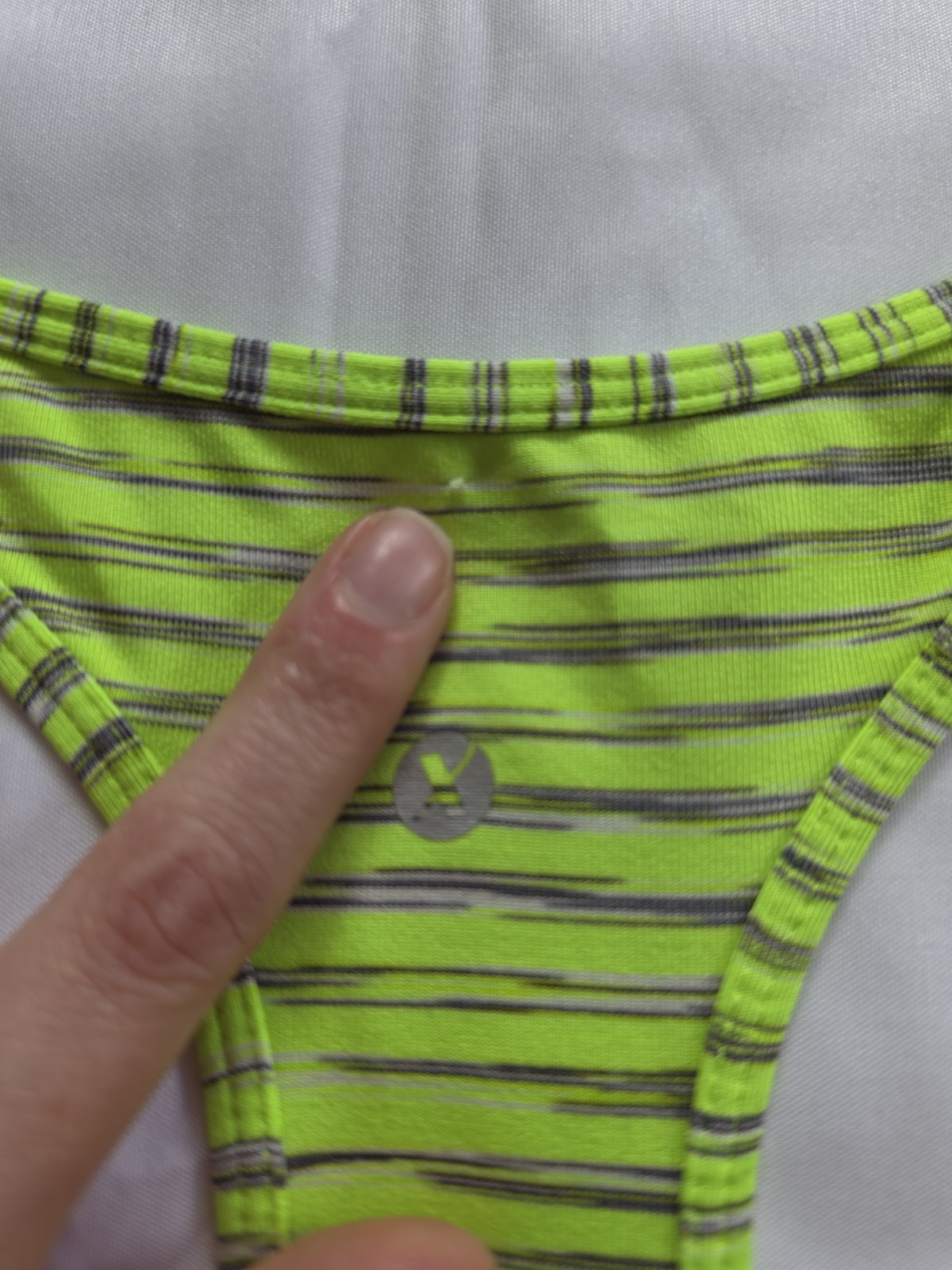 Xersion Lime Green Striped Tank, Size L