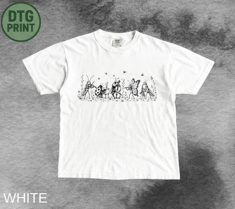 Vintage Insect Comfort Tee Bug Nature Graphic Design Shirt
