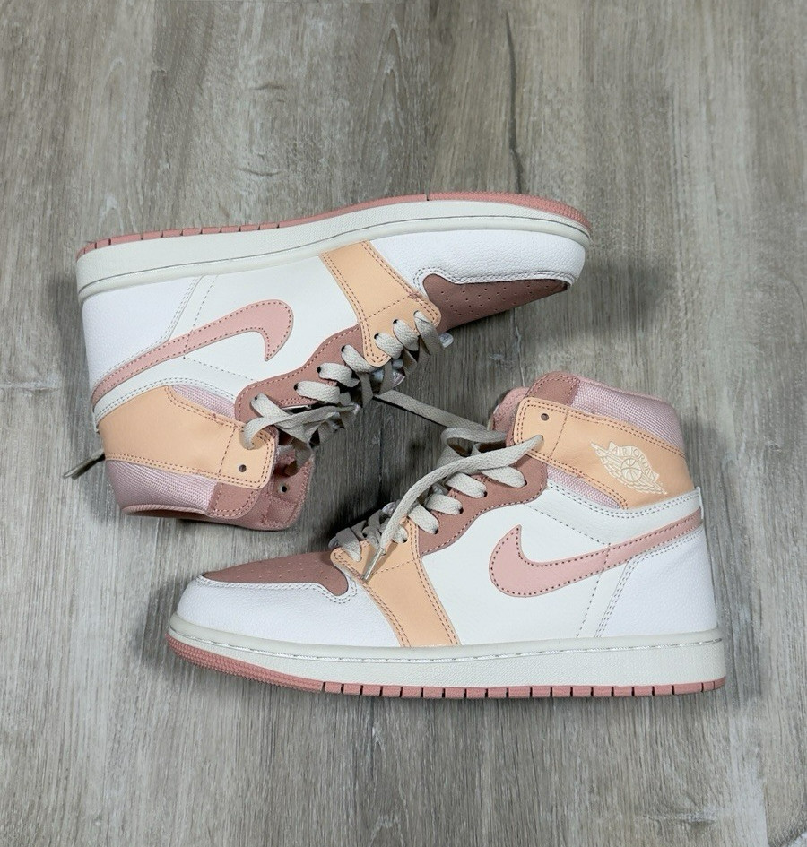Nike Air Jordan 1 Mid Shoes Men’s Size 8.5 Apricot White Sneakers DH4270-800