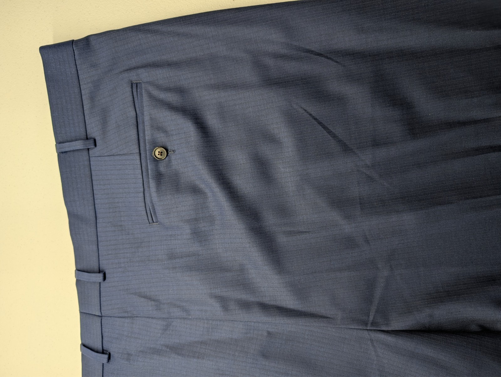 Stafford 2 Piece suit Mens 56R Pants 56×28 Big And Tall Super Suit Solid Blue