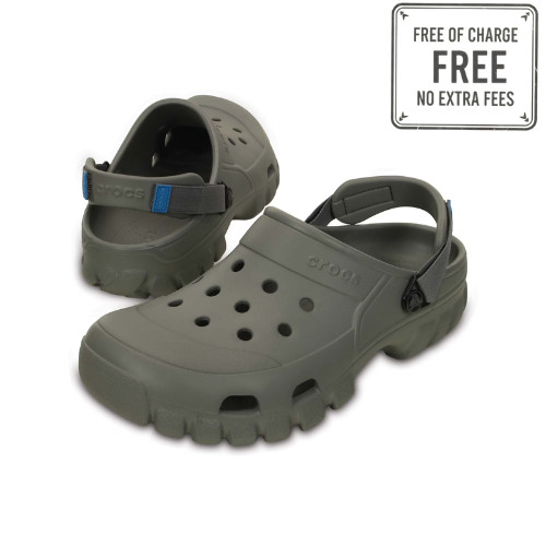 Crocs Unisex Offroad Sport Clogs Comfortable Smoke/Charcoal, Shoe Width Medium