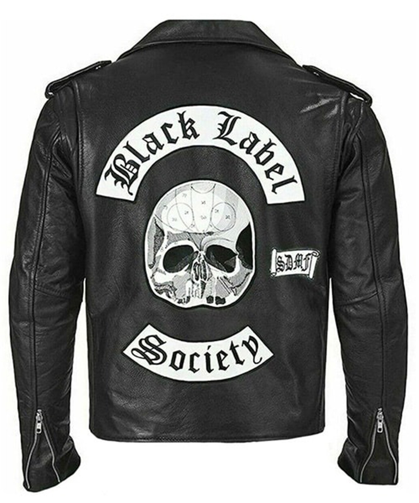Zakk Wylde Black Label Society Mens Biker Motorcycle Genuine Leathe r Jacket