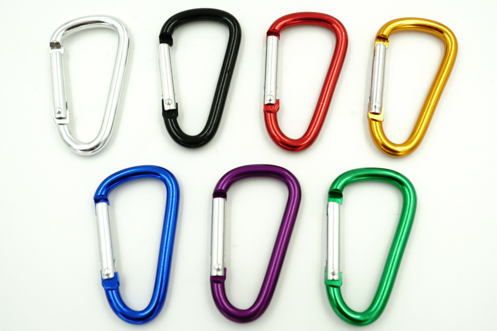 4 Aluminum 2″ x 1″ Carabiners Keychain You Choose Colors Mix & Match