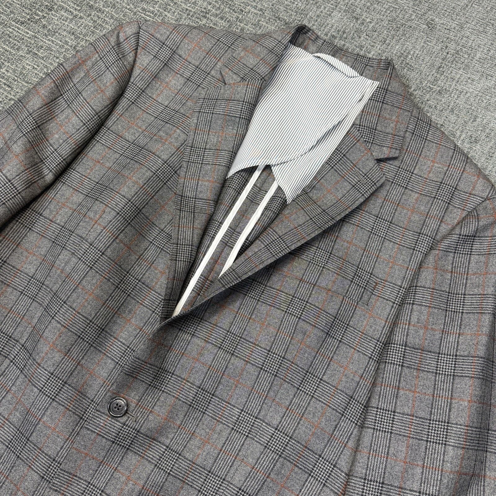 Todd Snyder Sport Coat Blazer Men’s 42L Gray Mayfair Fit Plaid Wool Italy