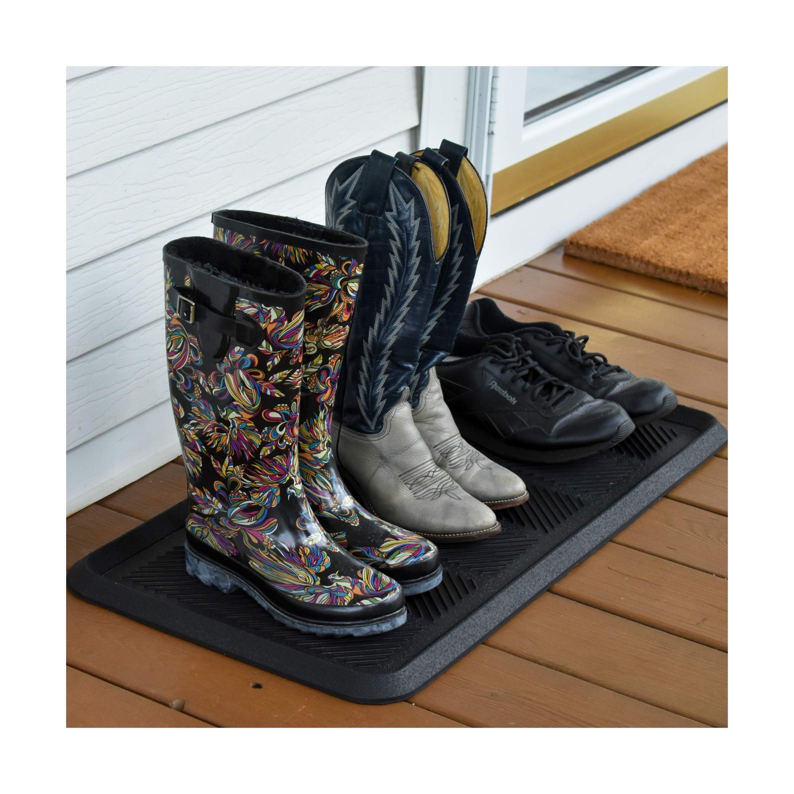 SafetyCare Rubber Shoe & Boot Tray – Multi-Purpose – 32 x 16 Inches – 2 Mats