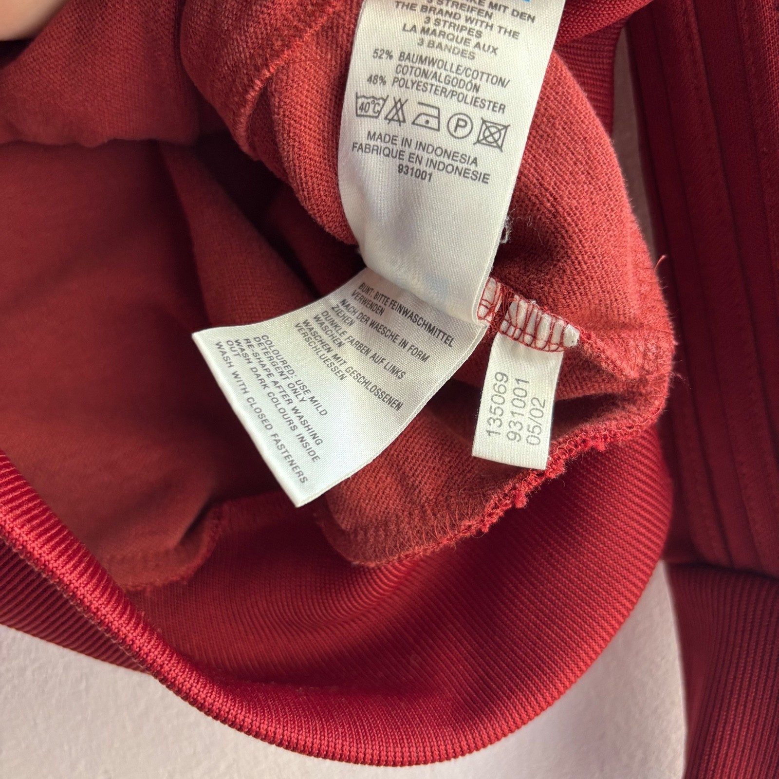 Y2K 2002 Adidas Originals Track Jacket Burgundy Red Trefoil Flag Tag Size S