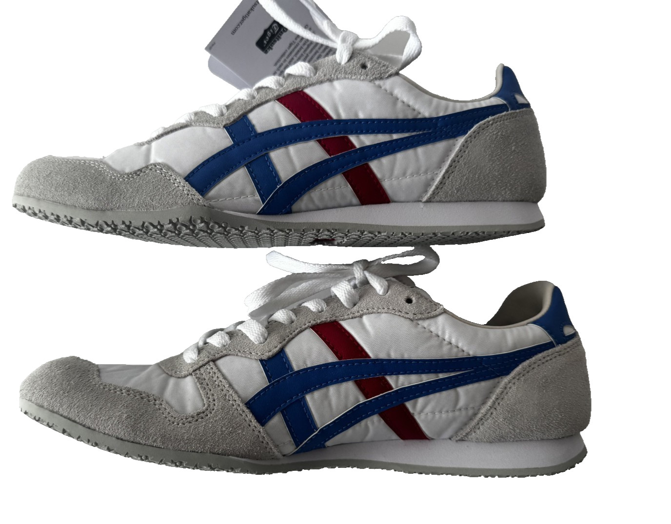 1183B400-100 Onitsuka Tiger Serrano White Directoire Blue Women 7.5 NEW