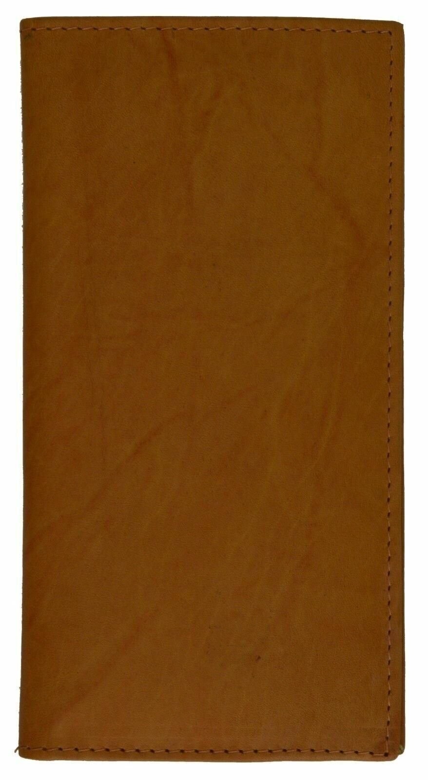 Genuine Leather PLAIN Checkbook Cover Tan NEW!!