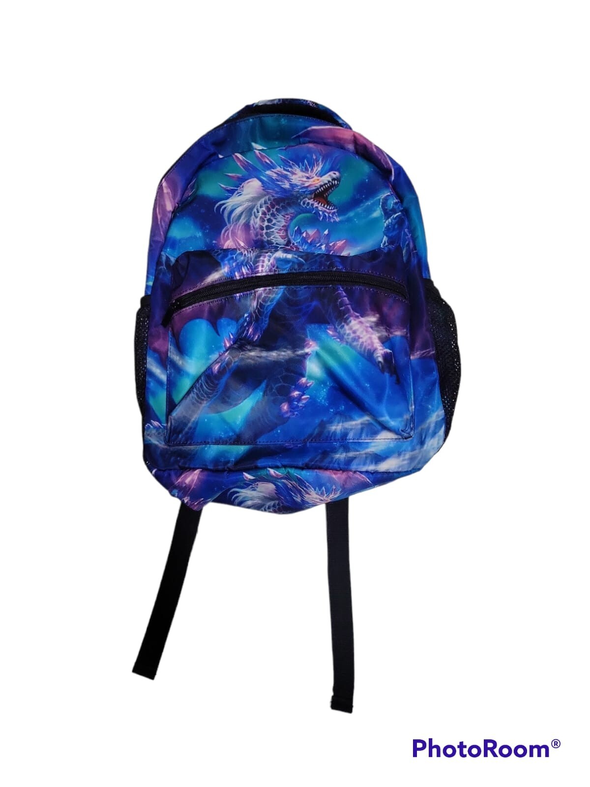 Dragon Print School Bag Backpack, Schoolbag Mesh Pouch 17×11″ byc6