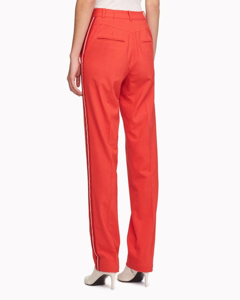 NWT Rag & Bone Oman Red Side Stripe Wool Blend Trousers Pants 10