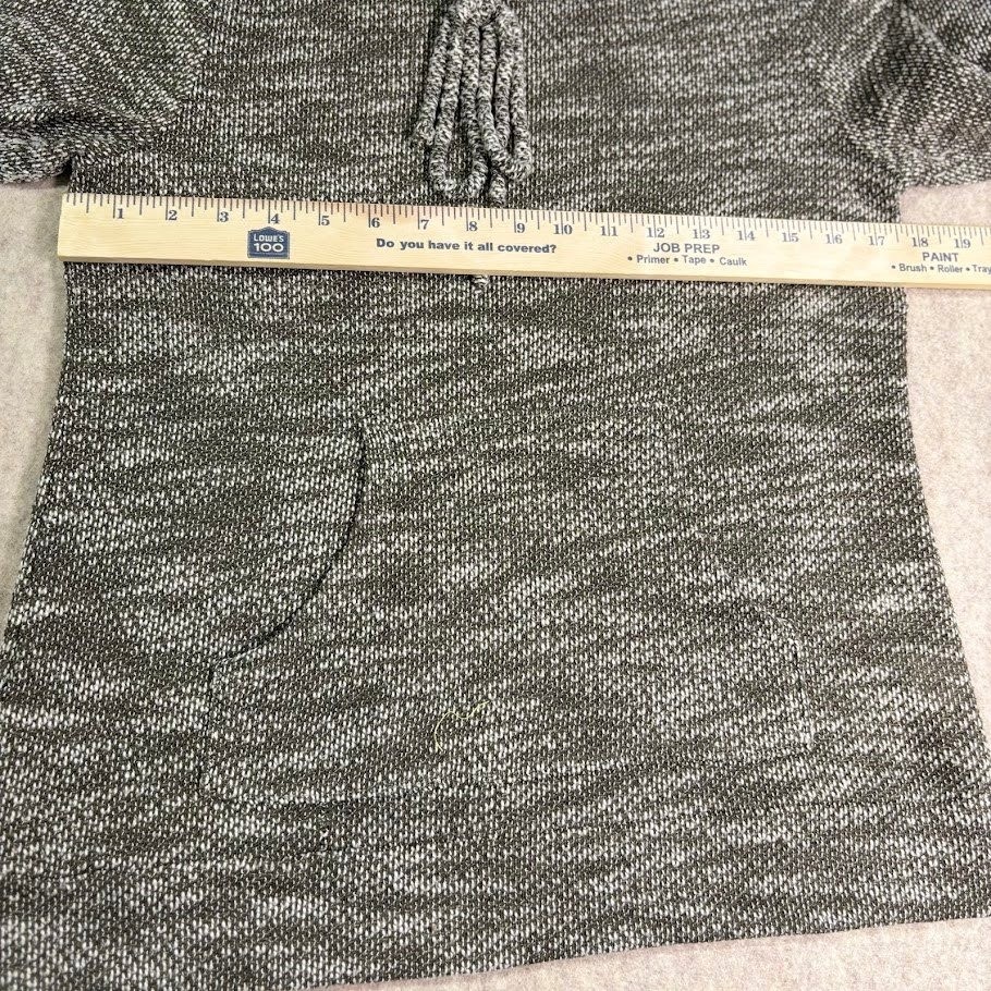 Loveappella Sweater Womens M Olive Marled Knit Cowl Neck Pocket Pullover Cozy