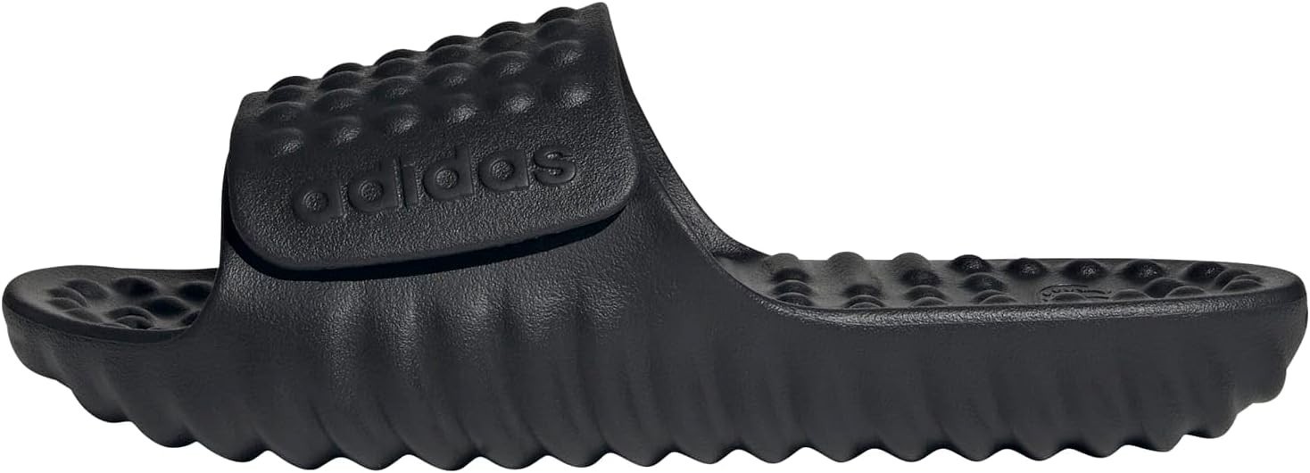 Adidas Men’s Size 11 Pure Black Adissage 360rec Slides – Premium Slide Sandals
