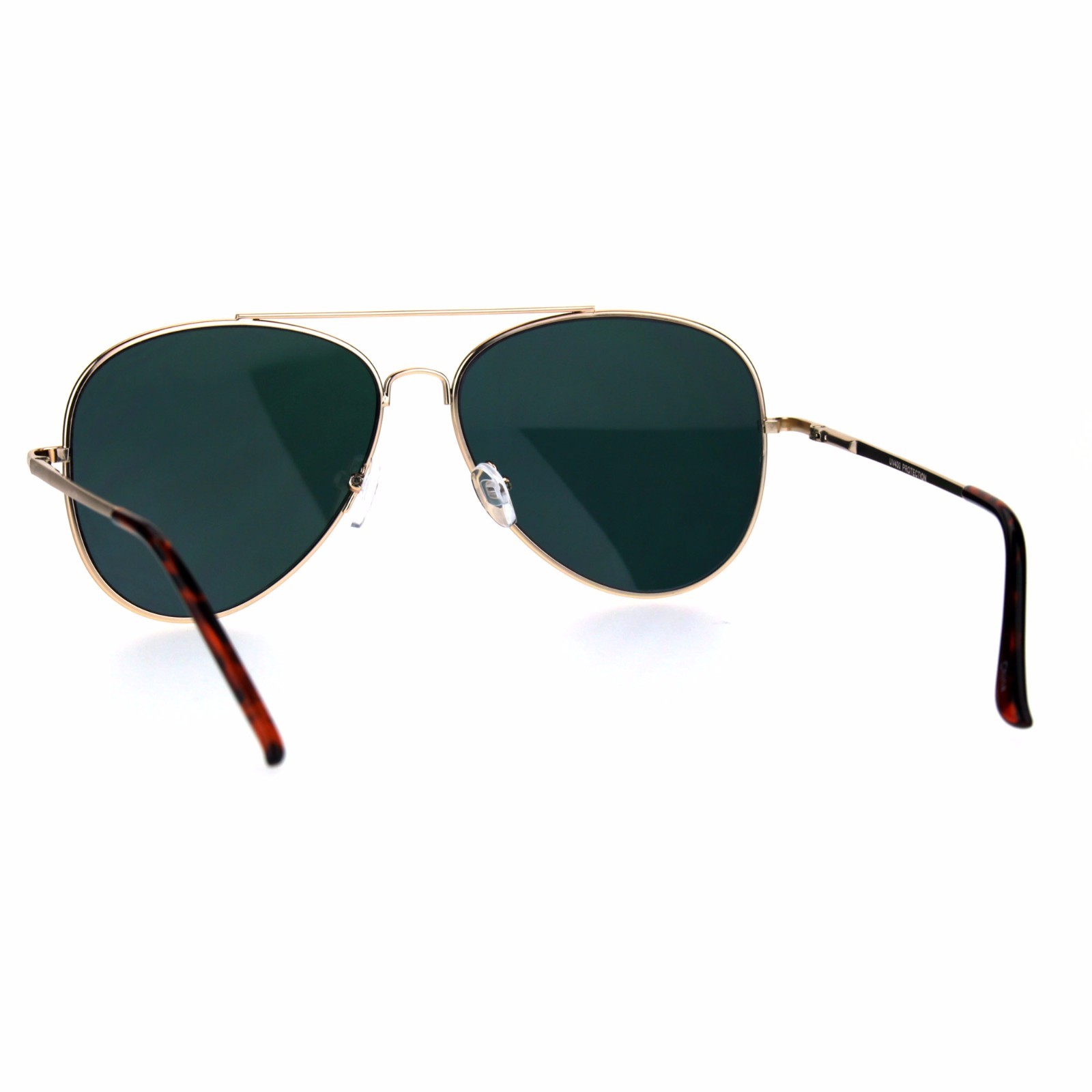 Classic Gold Pilot Sunglasses Pink Mirror Lens Spring Hinge UV400