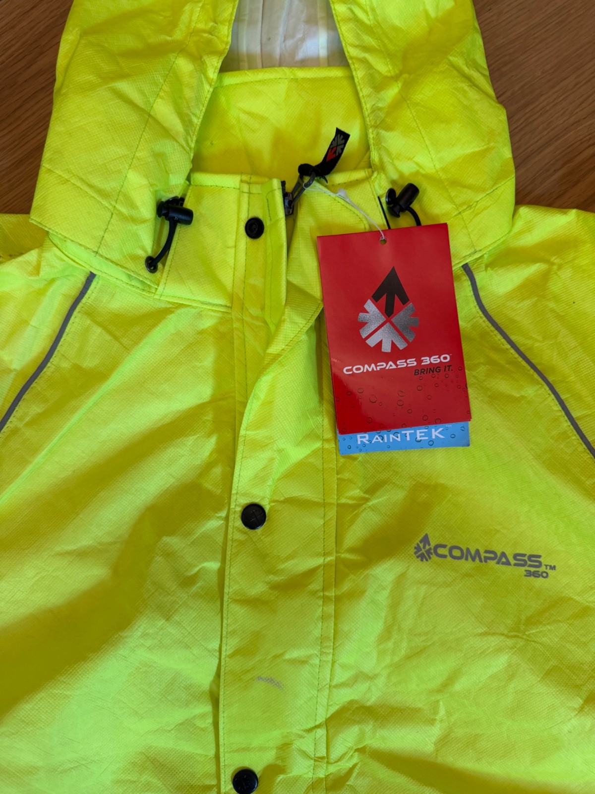 Compass raintek gear mens xl 3 piece set NEW reflective