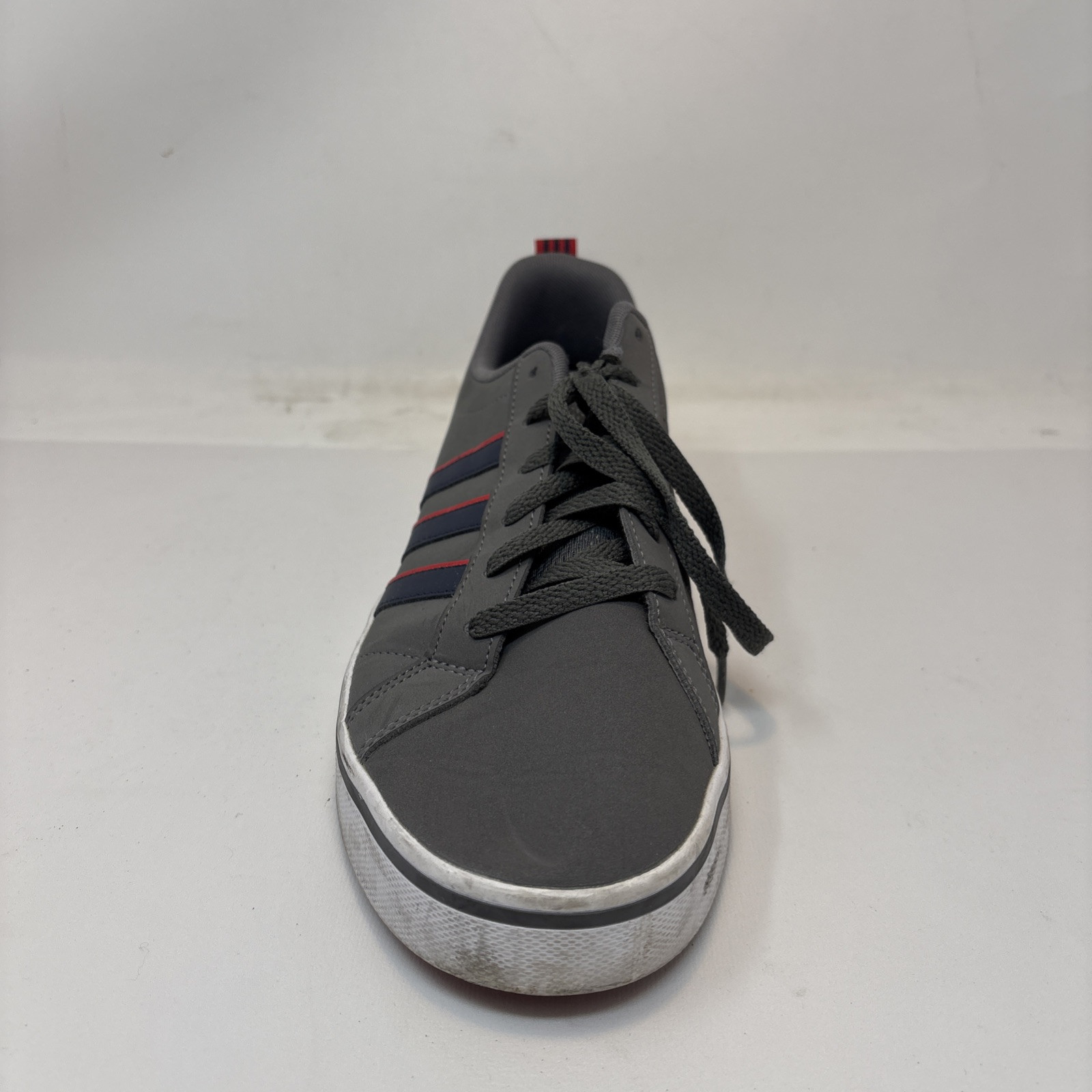 Adidas Men’s Size 9.5 VS Pace Trainer Steel Grey Blue and Red