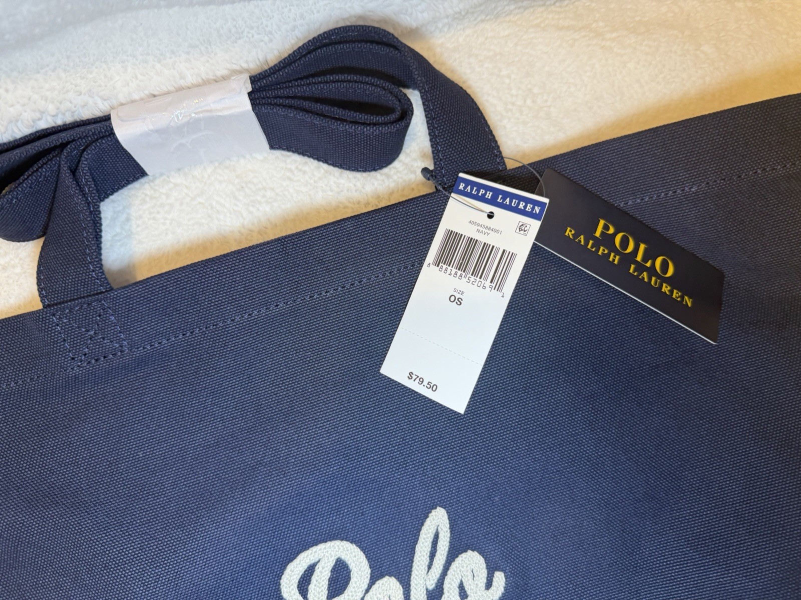 Polo Ralph Lauren, Black Canvas Tote Bag New