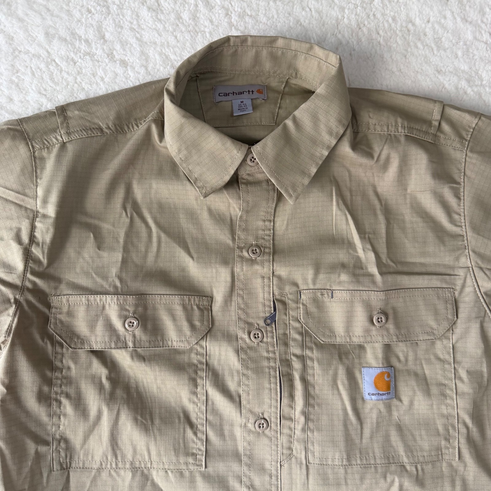 Mens Carhartt Long-Sleeve Button-Down Work Shirt