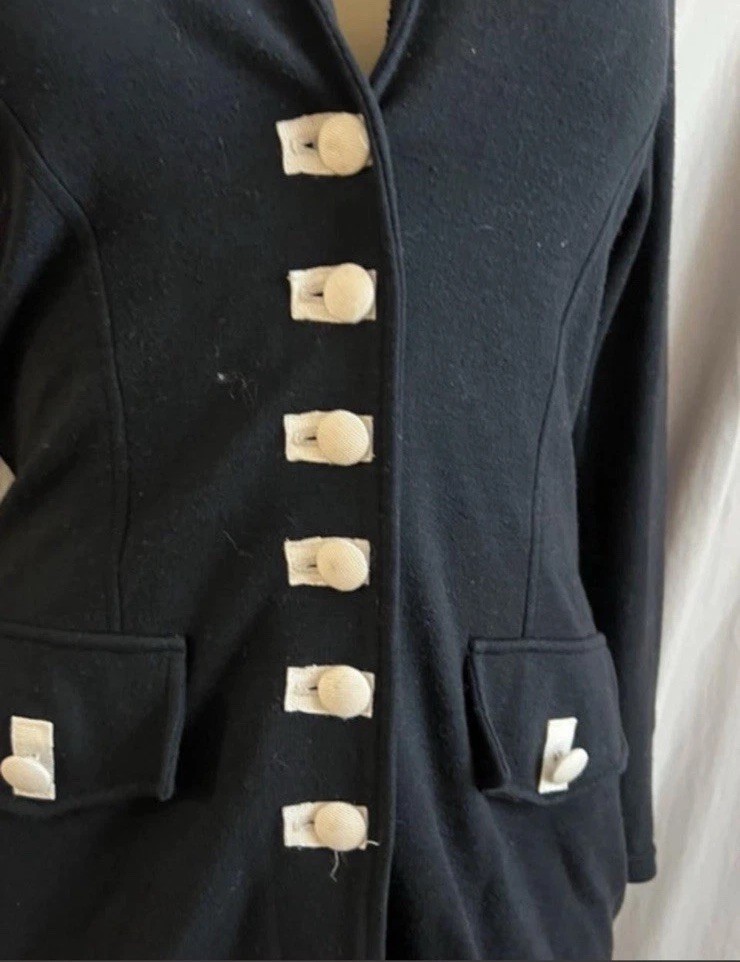 Morgan de Toi Vintage Black Fitted Blazer Jacket From 2000s Y2K Size S/M Women’s