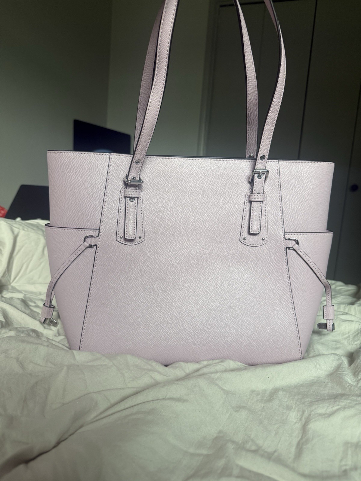 Michael Kors Voyager Tote Bag Lavender Mist w/ Silver Hardware
