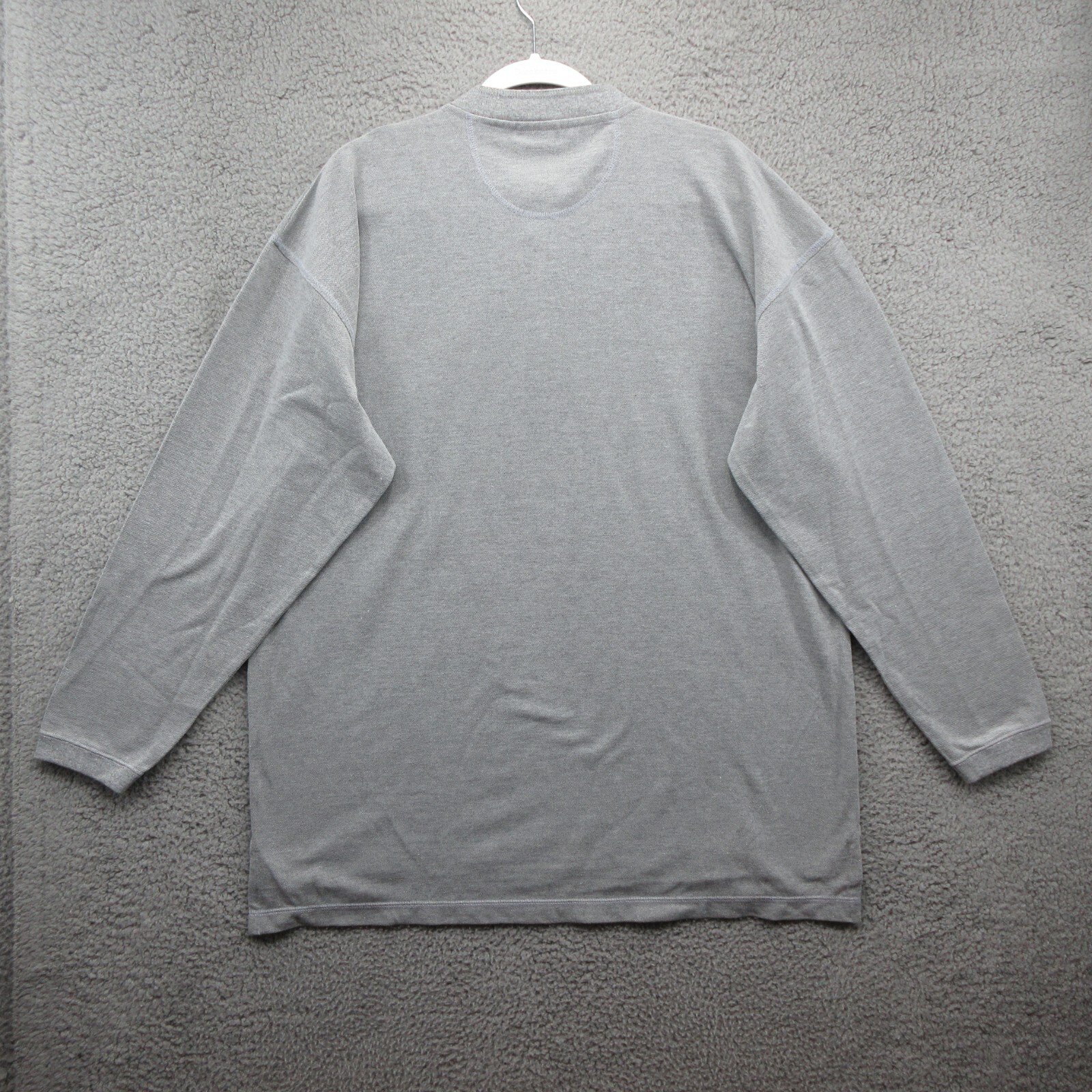Raiders Vintage Long Sleeve Henley Shirt Mens Extra Large Gray Football Oakland