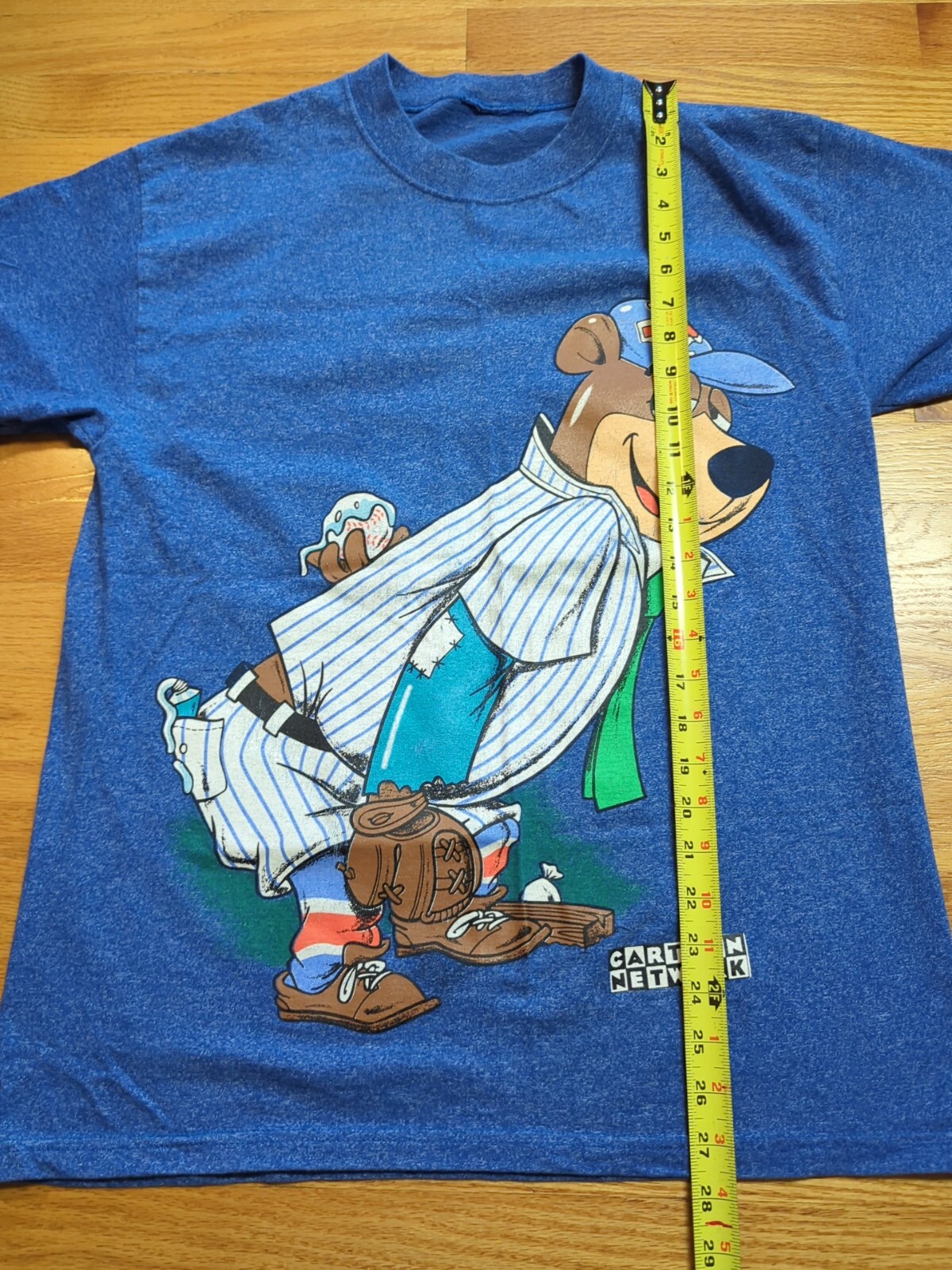 Vintage Cartoon Network Yogi Bear Flintstones Shirt Double Sided Graphic Adult L