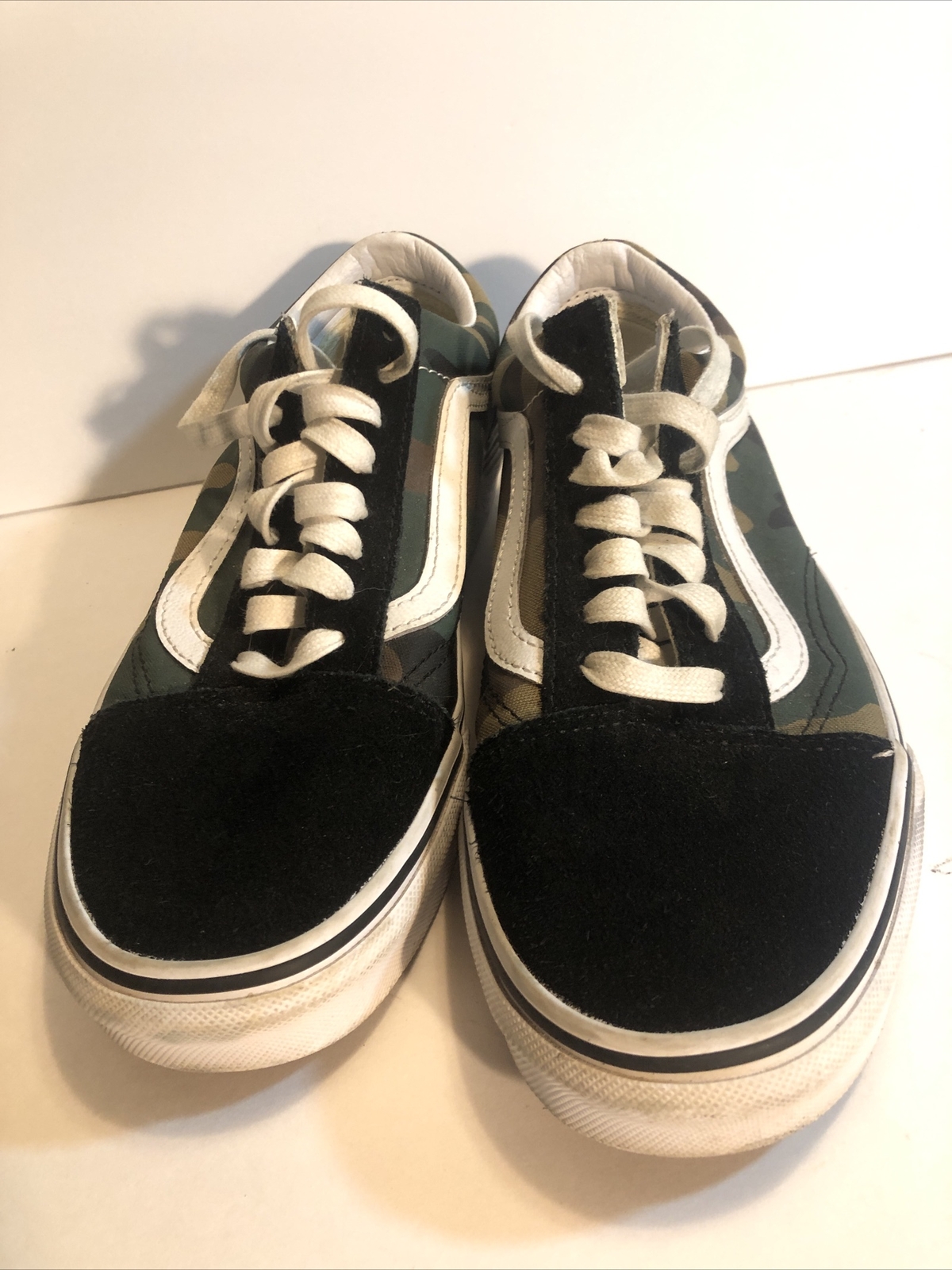 Vans Old Skool Woodland Camo Canvas Suede Shoes Men 6.5 Women 8 Low Top Lace Up