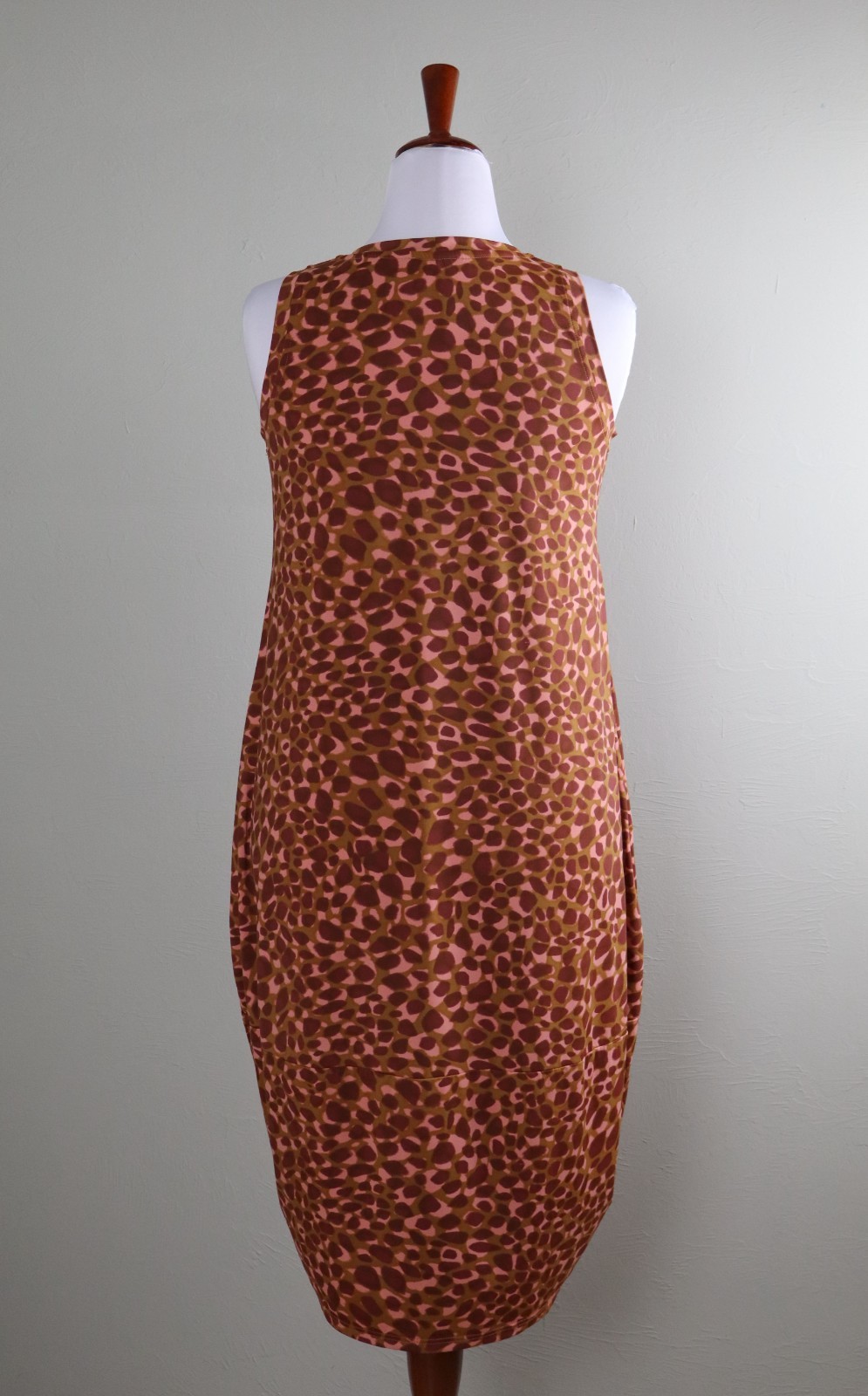 ALEMBIKA $235 Stretch Pebble Leopard Print Lantern Tank Dress Size 3 US 10 / 12