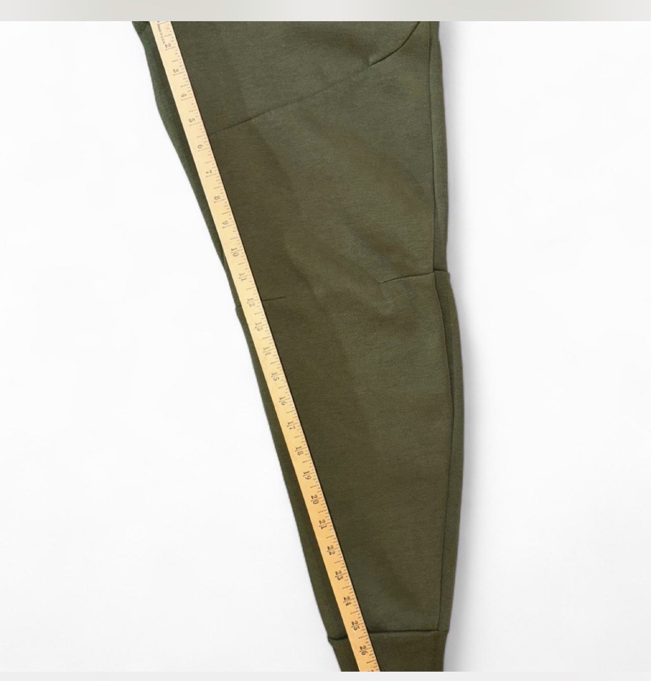 🔥Nike Green Cotton Knit Jogger Pants Men’s M Drawstring Waist Zip Pocket🔥