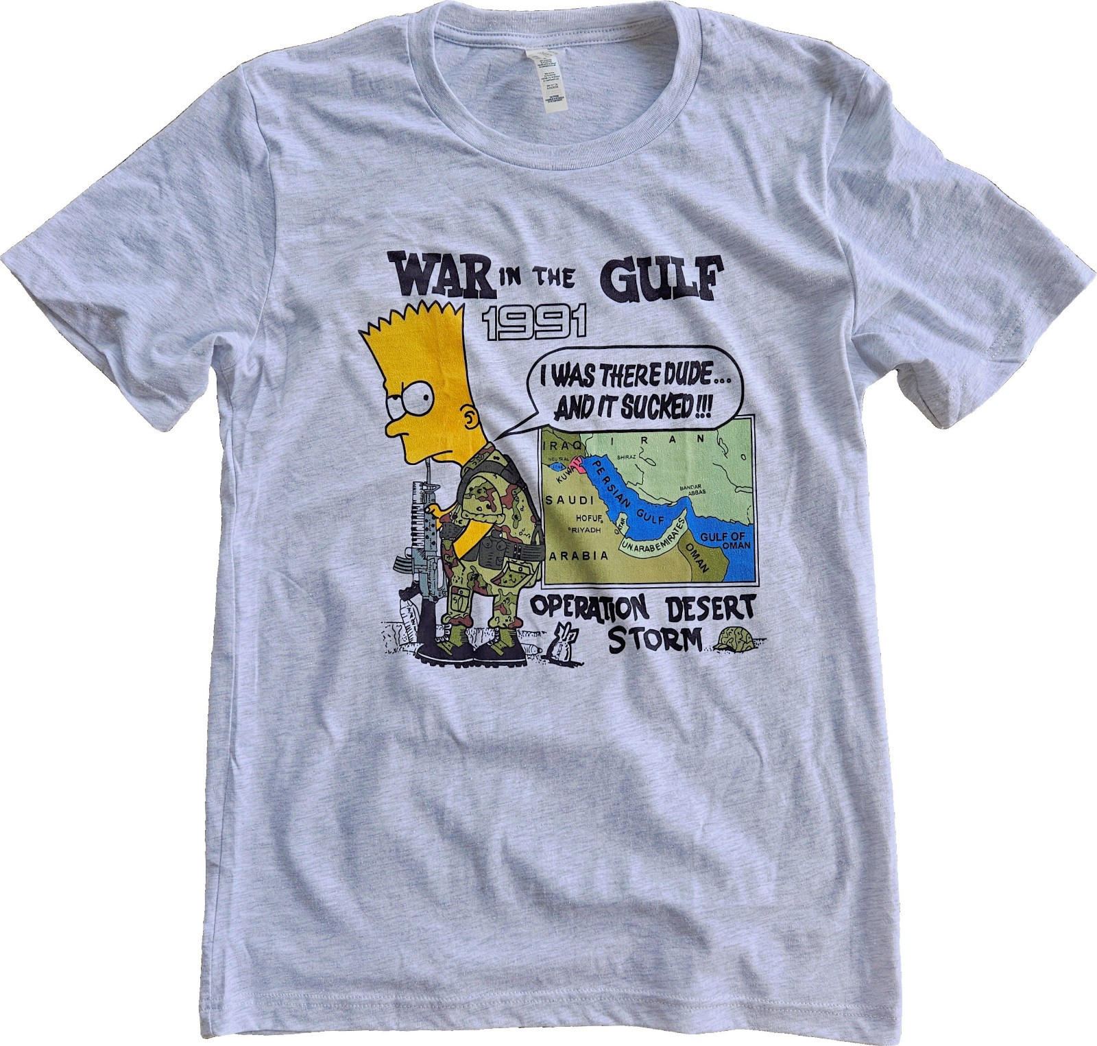 War In The Gulf 1991 Short Sleeve T-Shirt Operation Desert Storm Bart