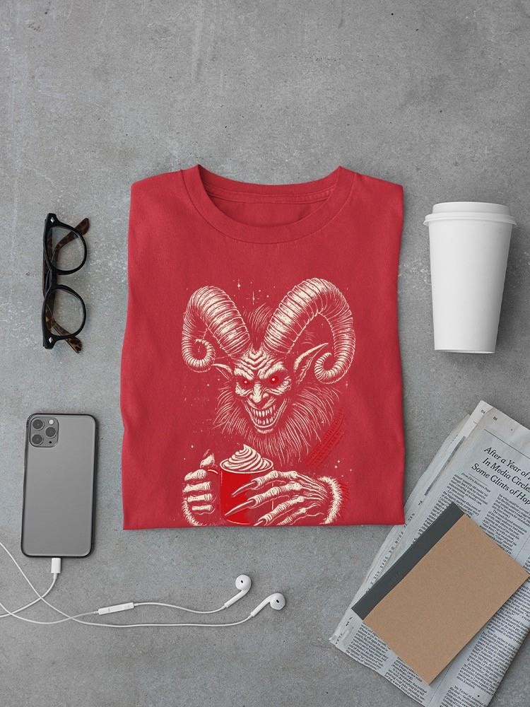Krampus Coffee Horror Christmas Holiday Men’s T-shirt