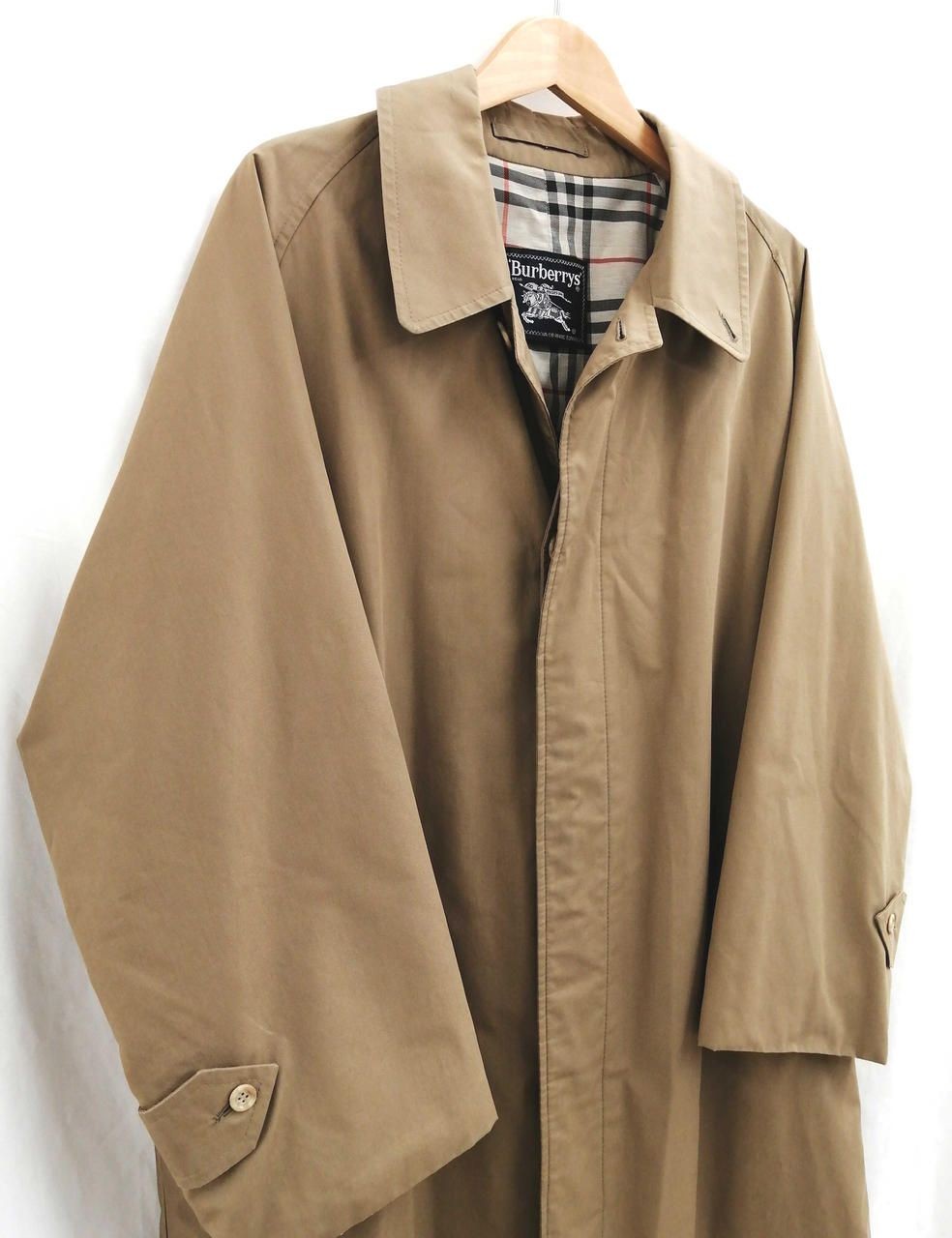 BURBERRYS One Sleeve 80s Long Coat Made in Spain Nova Check Used