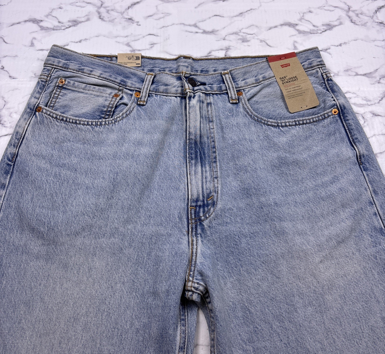 Levi’s 565 Loose Straight Fit Lightweight Always Here Denim Jeans NWT 36 X 34