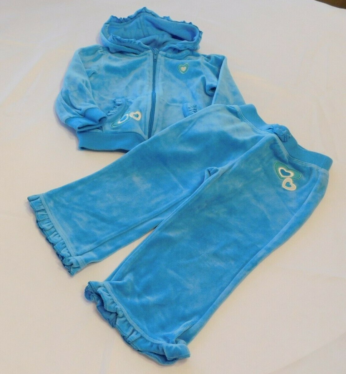 The Children’s Place Girl’s Baby 2 pc Long Sleeve Hoodie & Pants Size 24M GUC
