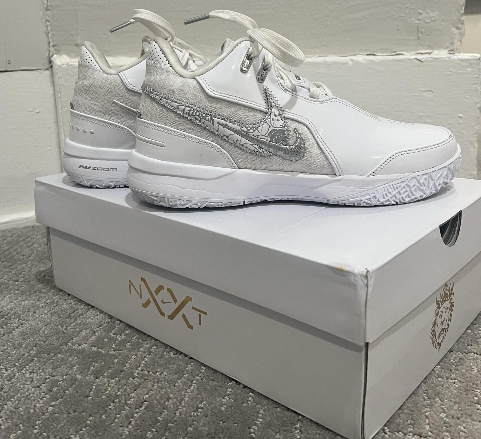 Nike Zoom LeBron NXXT Gen AMPD – White Metallic Silver – Size 6 M / 7.5 W