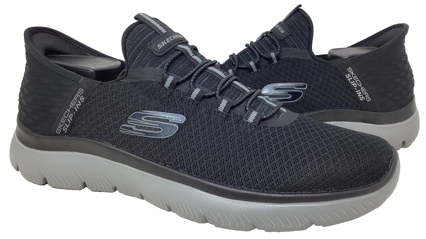 Skechers Men’s Slip-Ins Summits High Range Walking Black/Gray WIDE Size:8 80Y