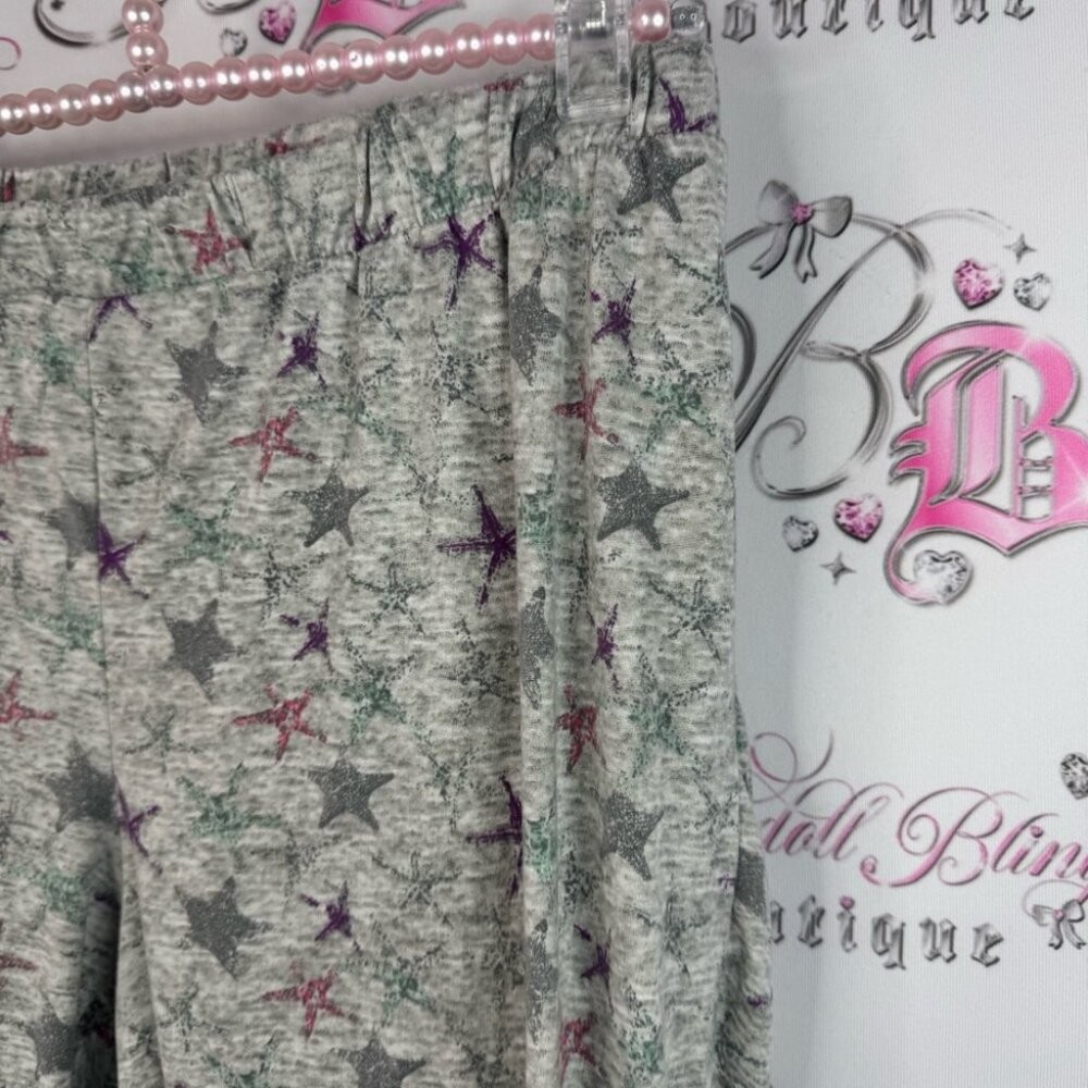 La Vie En Rose capri cropped pants starfish stars ⭐️ Gray Star Patterned Pants