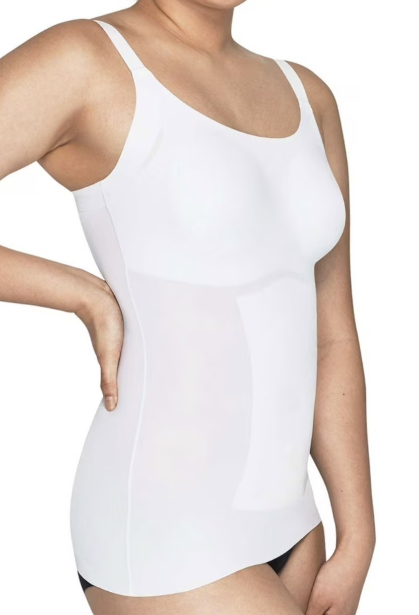MAIDENFORM Power Players Convertible White Camisole Firm Control Top Womens 2XL