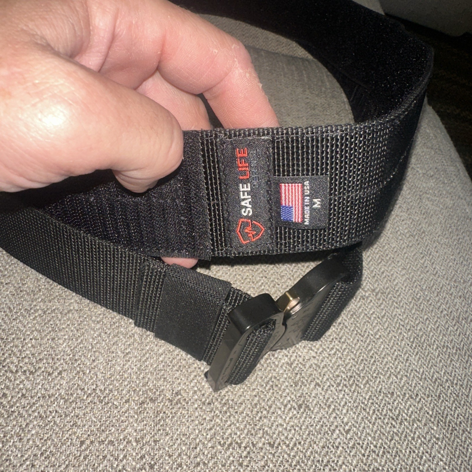 NWT Safe Life Defense Tactical Belt M Black Duty Cobra Pro Style Buckle USA 2PC