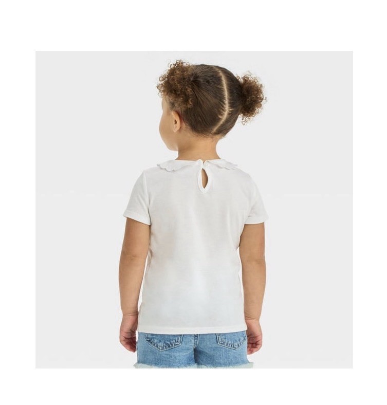 OshKosh B’gosh Toddler Girls’ Peter Pan Short Sleeve Top – White 4T, Lot Of 6