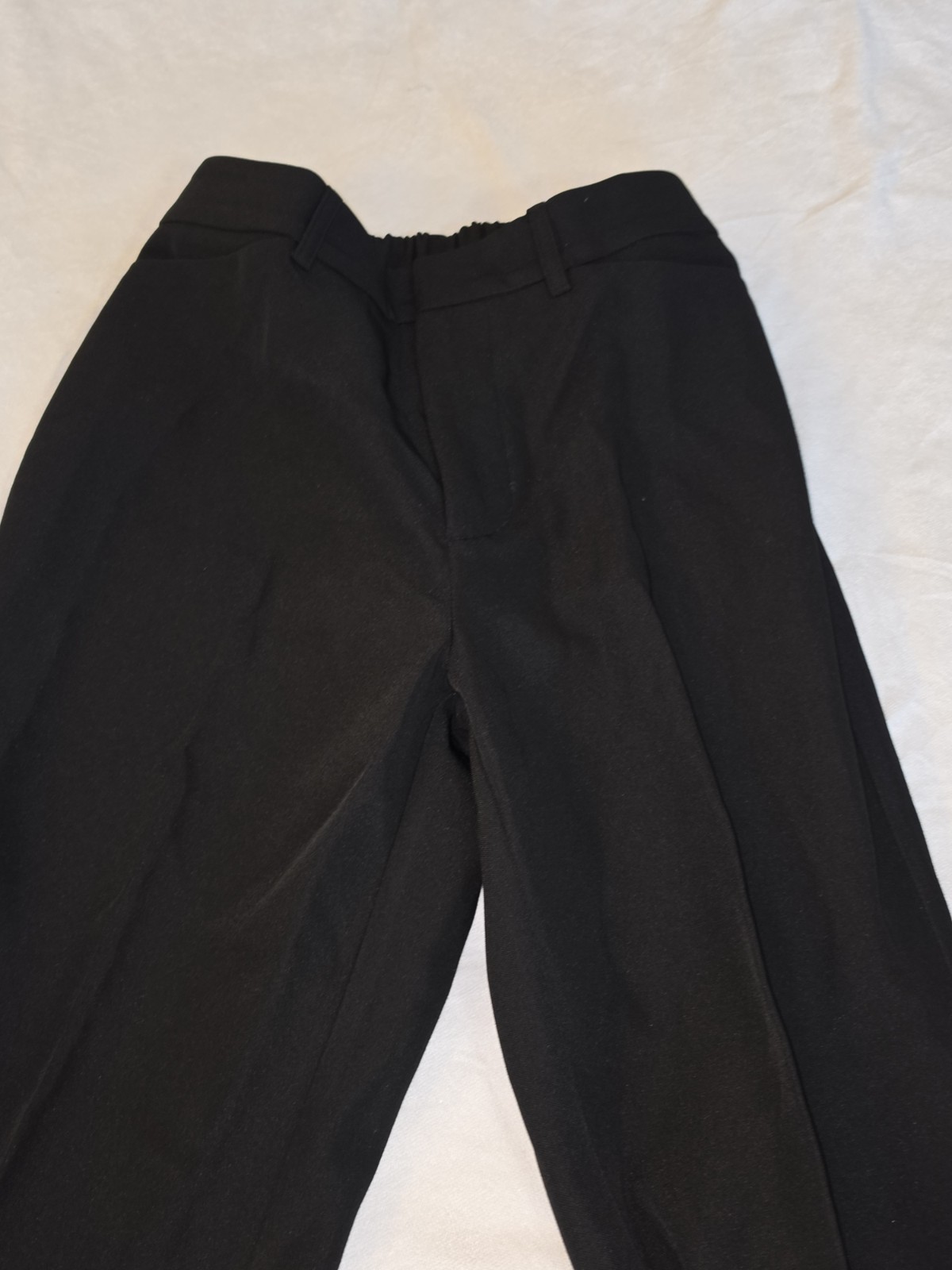 Luvamia Black 2-Piece Pant Suit Set XS Polyester Stretch Notch Lapel 1-Button