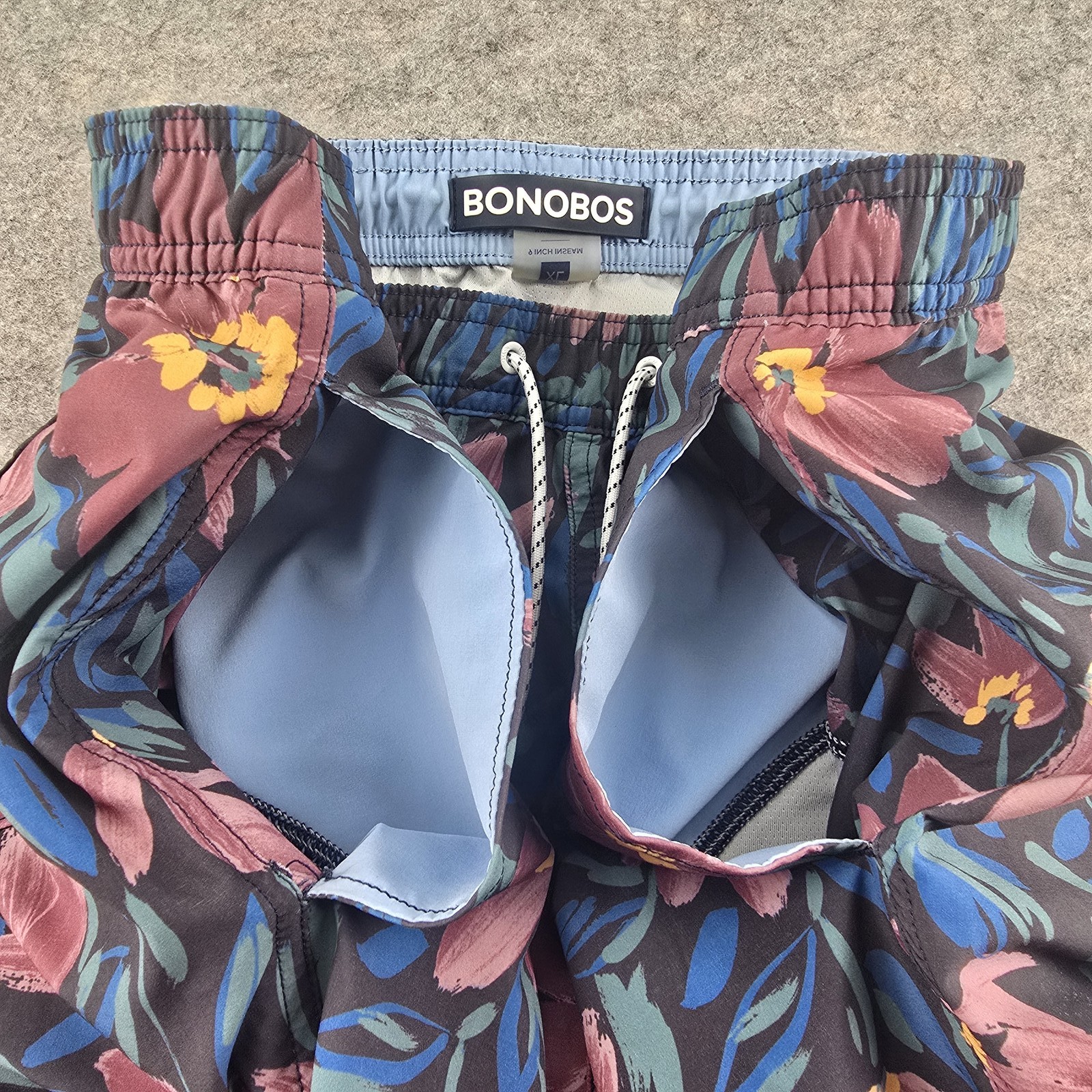 Bonobos Men’s XL 9″ Inseam Swim Trunks Floral Quick Dry Compression Liner