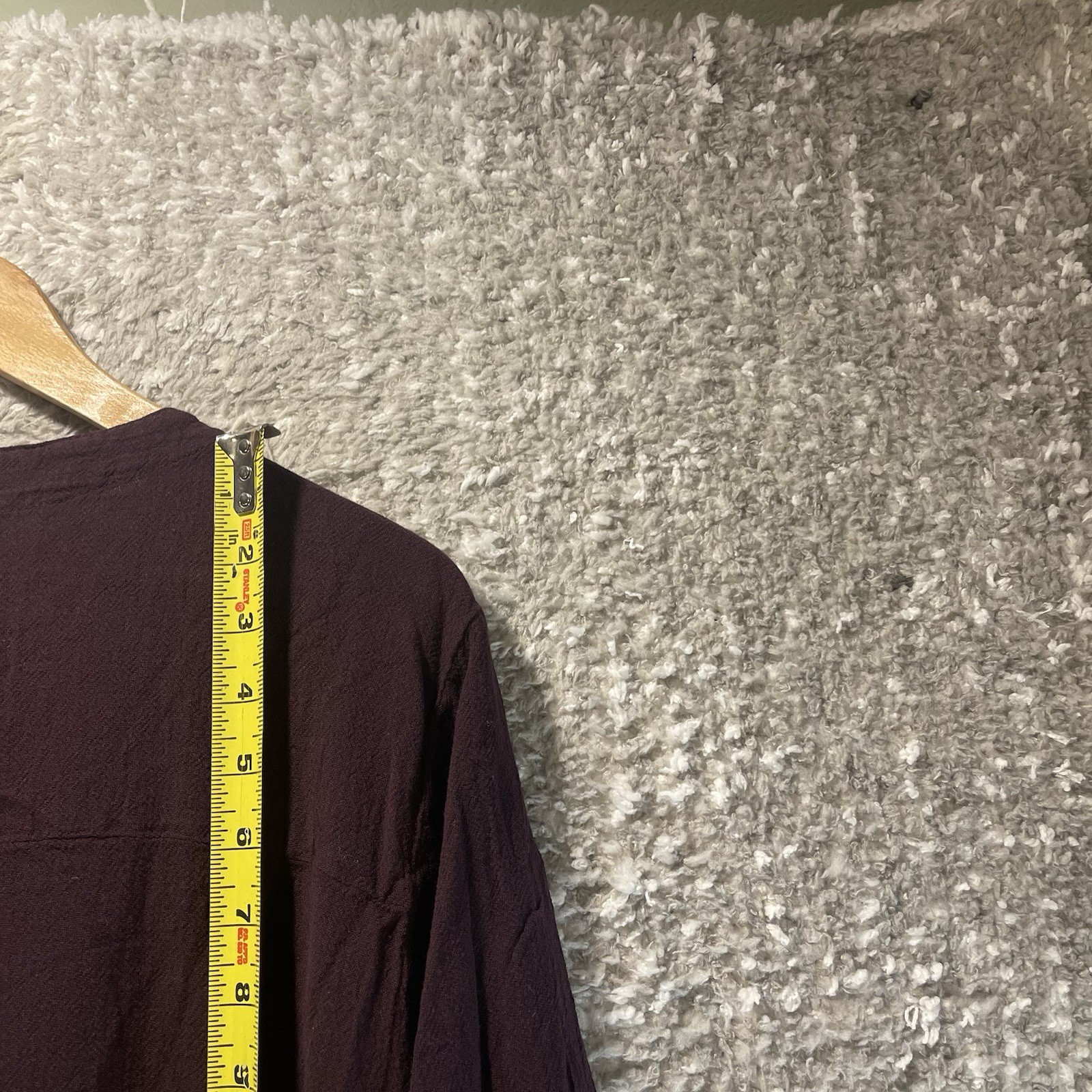 Oh My Gauze Button Front Crinkle Top Purple Brown Cotton 1, M Boho Boxy Coastal