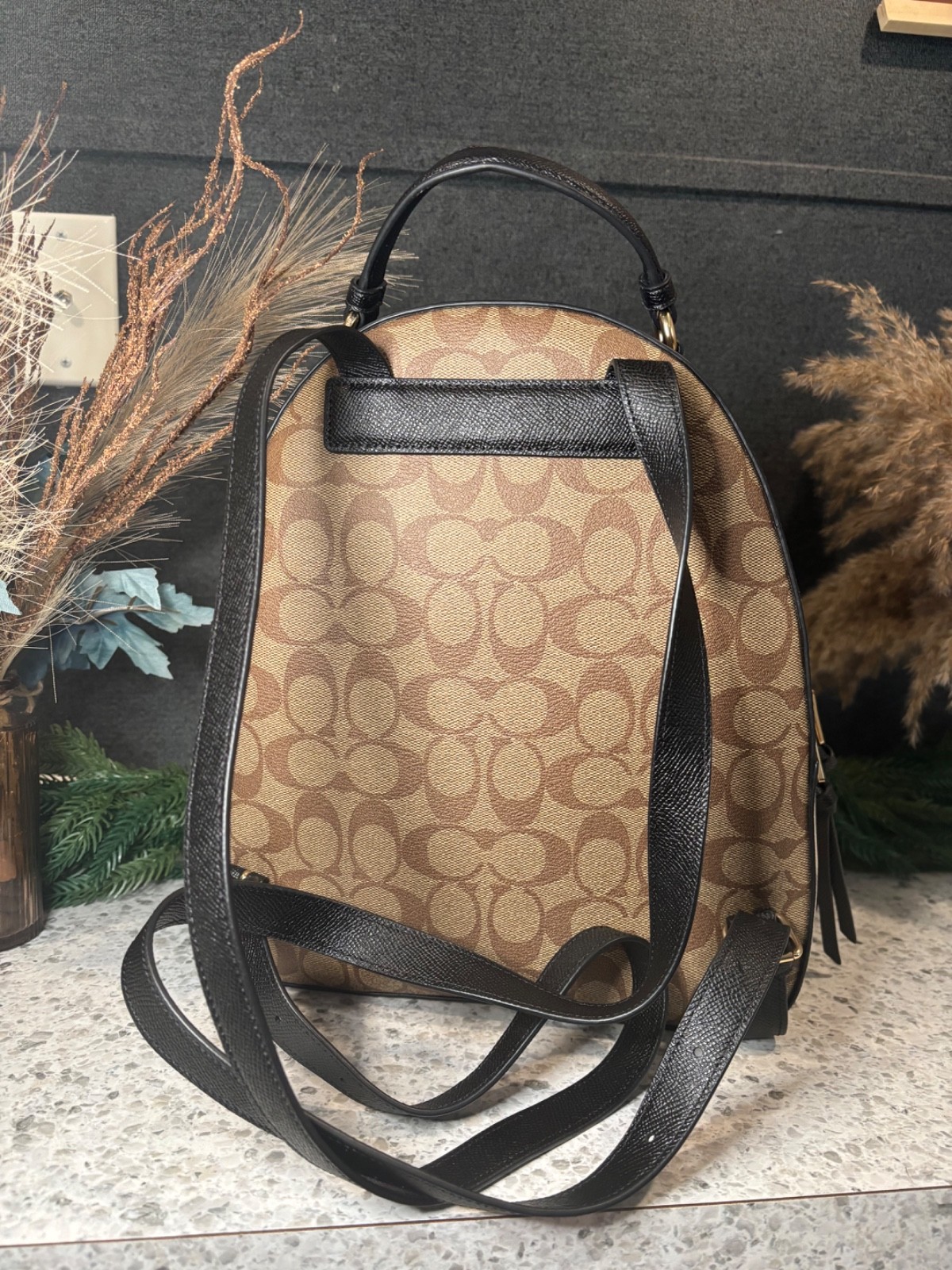 COACH Jordyn Backpack, Khaki Multi