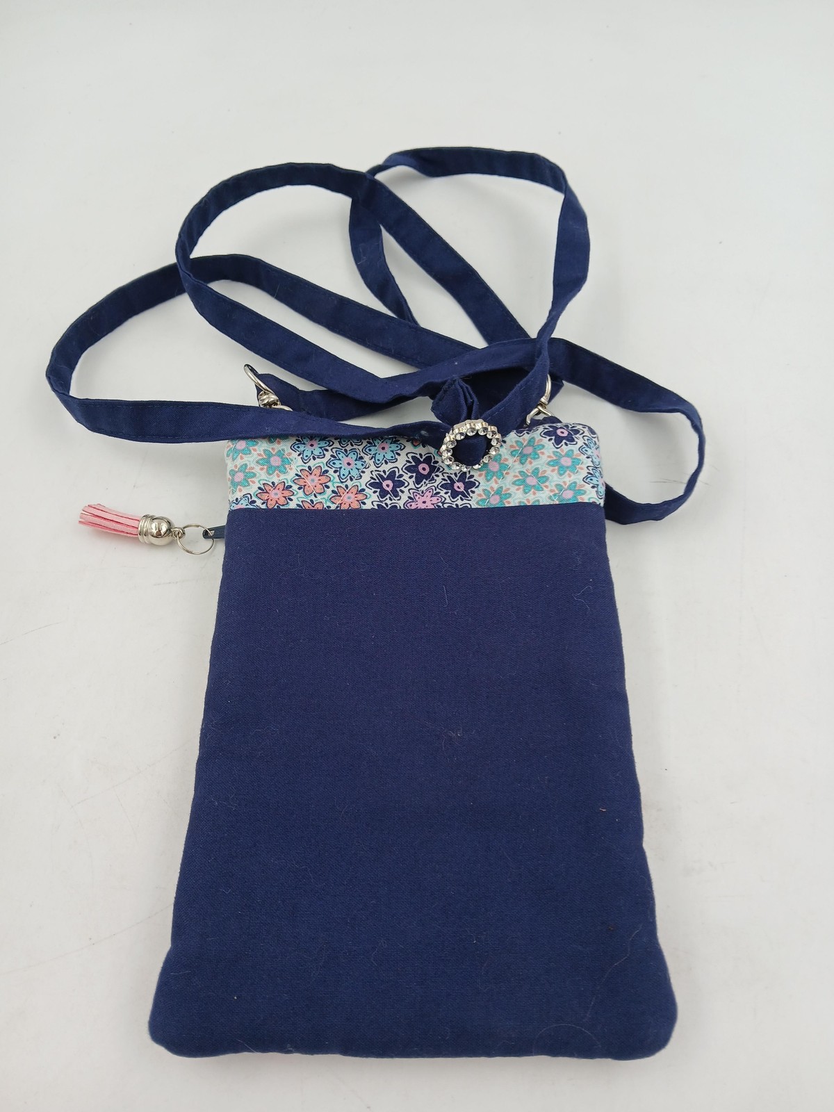 Monogram Floral Crossbody Bag Womens Small Blue Pink K Initial Purse Organizer