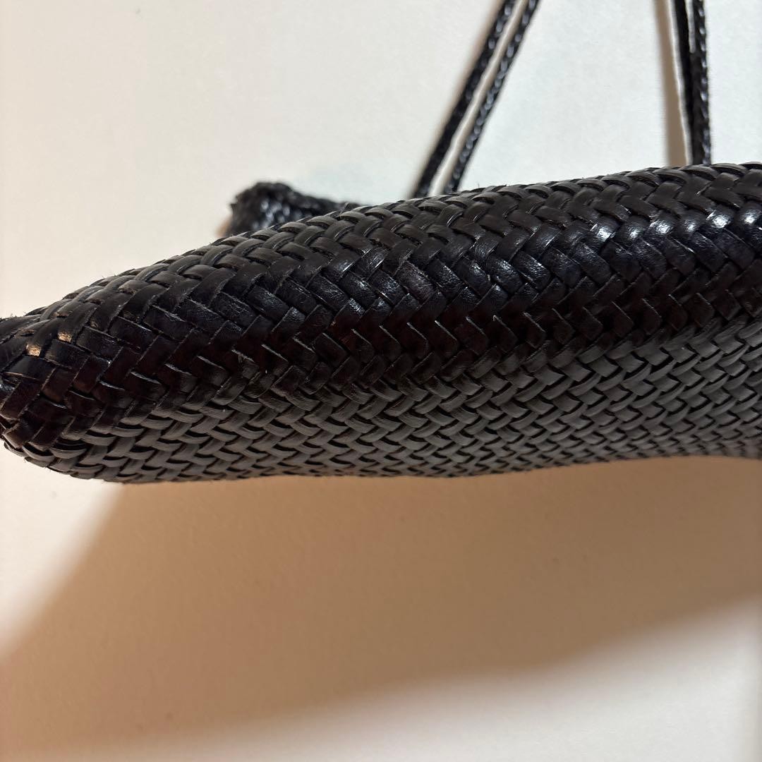 Dragon Diffusion leather mesh tote black shoulder bag