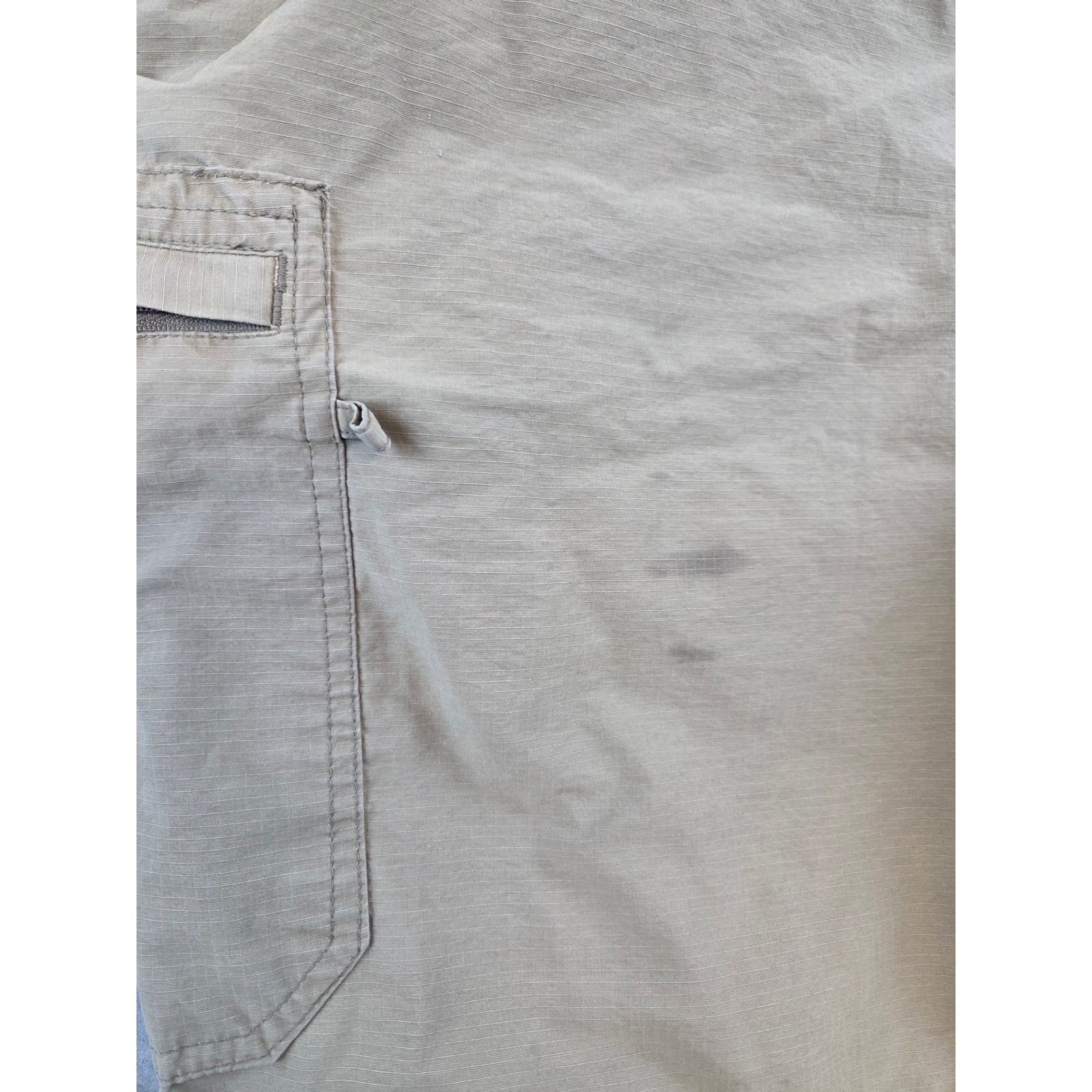 Reel Legends Mens Cargo Shorts 36 Khaki Tan Ripstop Performance Fishing Hiking
