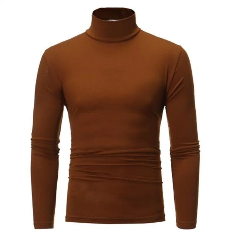 Mens Turtleneck Long Sleeve Shirt – Winter Pullover Sweater for Men
