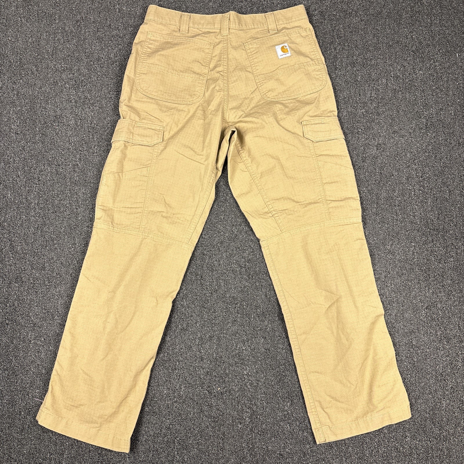 Carhartt Cargo Work Pants Mens Tan Force Relaxed Fit Ripstop BN4200-M Size 32×30