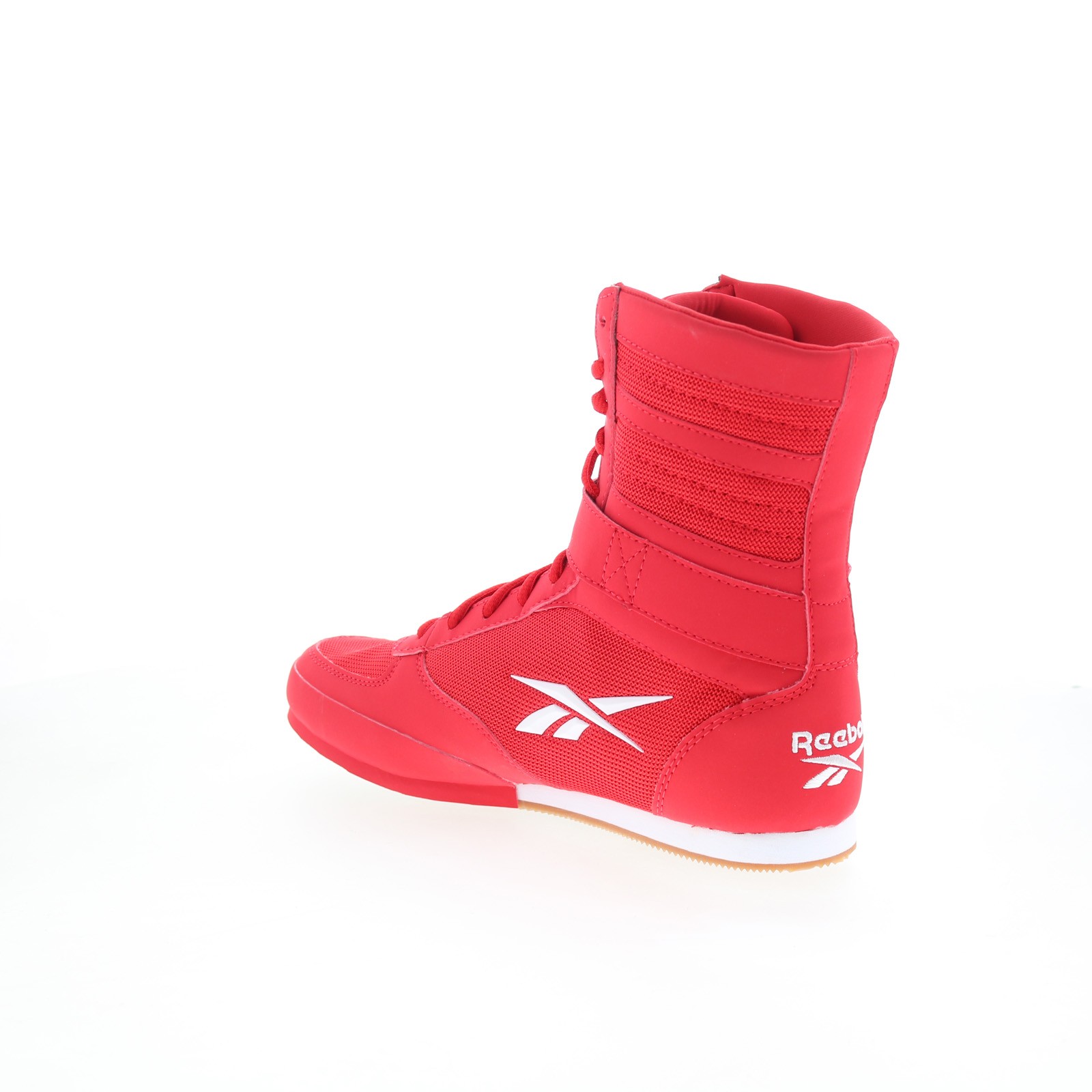 Reebok Boxing HI Mens Red Mesh Lace Up Athletic Boxing Shoes